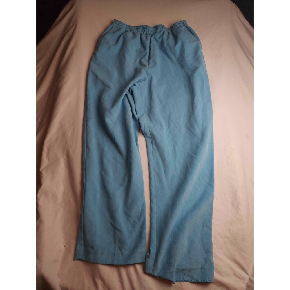 Alfred Dunner Ankle Pants Womens Size 16 Blue Classic Straight Coastal Grandma